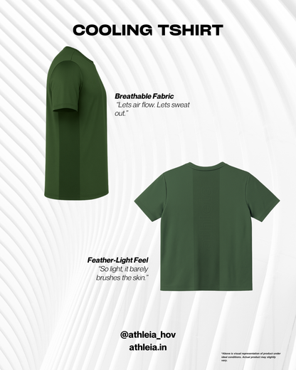 Athleia Cooling Tshirt Green - Athleia House Of Versatile Private Limited