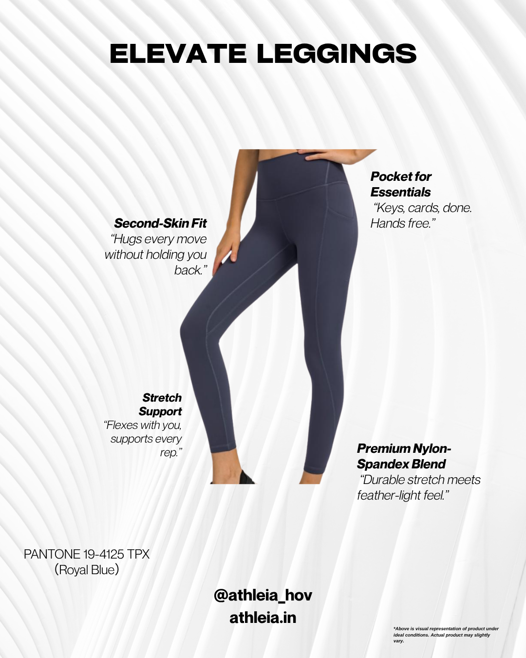 Athleia Elevate Leggings Royal Blue