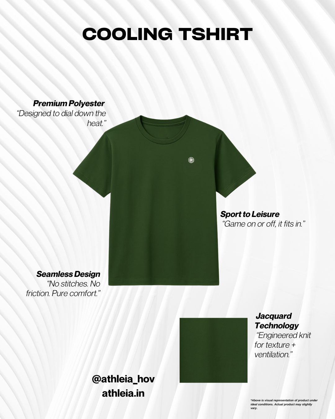 Athleia Cooling Tshirt Green - Athleia House Of Versatile Private Limited