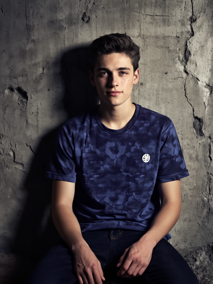 Athleia Seamless Jacquard T shirt Blue - Athleia House Of Versatile Private Limited