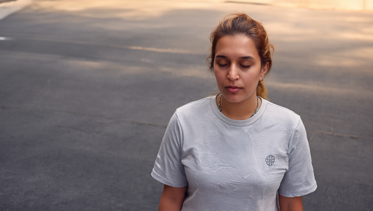 Athleia Women Breathe Top Silver - Athleia House Of Versatile Private Limited