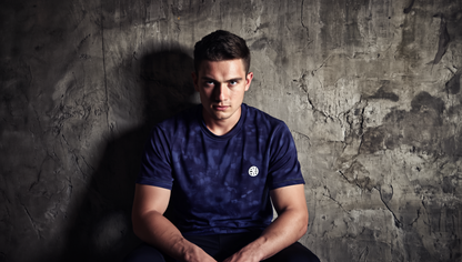 Athleia Seamless Jacquard T shirt Blue - Athleia House Of Versatile Private Limited